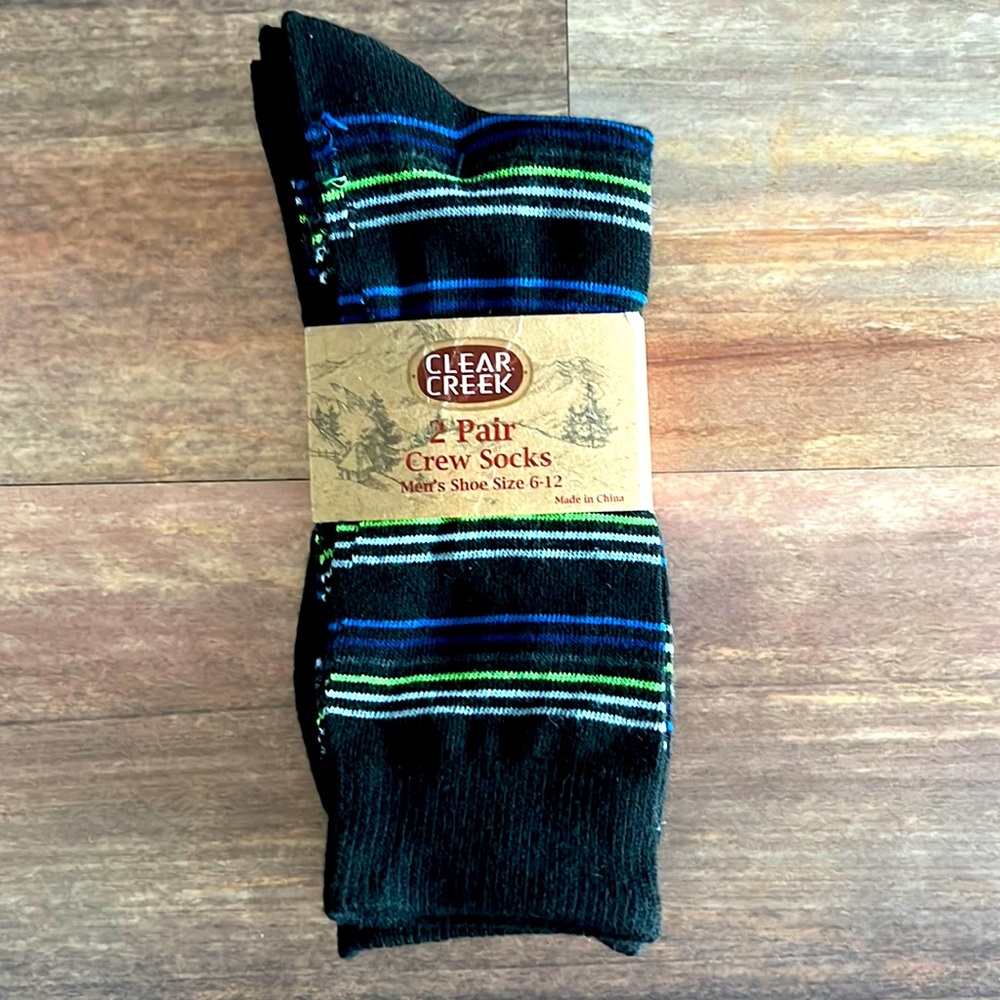 Clear Creek Men’s Crew Socks Pair of 2